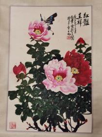 山东老画家-王企华花鸟画-红艳呈祥保真出售，七天无理由退货