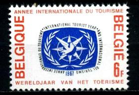 比利时 1967年 国际旅游年 1全新