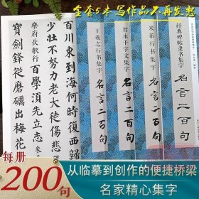 集字名言二百句全套5冊 顏真卿楷書/王羲之行書/米芾行書/智永千字文/經(jīng)典碑帖隸書 精選警言古詩詞 歷代毛筆軟筆書法臨摹鑒賞字帖