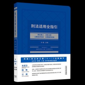 刑法适用全指引：罪名要义、关联法规、立案追诉标准、定罪量刑标准