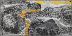 卓鹤君，生于浙江省杭州市，山水画