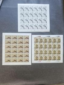邮票 1998-15  何香凝国画作品邮票1-3全 整版  新票