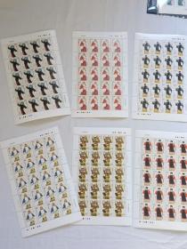 邮票 2008-3  京剧净角（ 1-6） 整版  新票