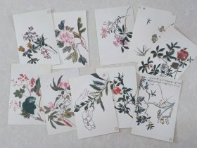 明信片  黄宾虹花卉画选  内含10张　荣宝斋出品　全新