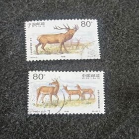 邮票 1999-5  马鹿 2枚全    信销票
