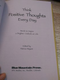 THINK POSITIVE THOUGHTS EVERY DAY 具体看图