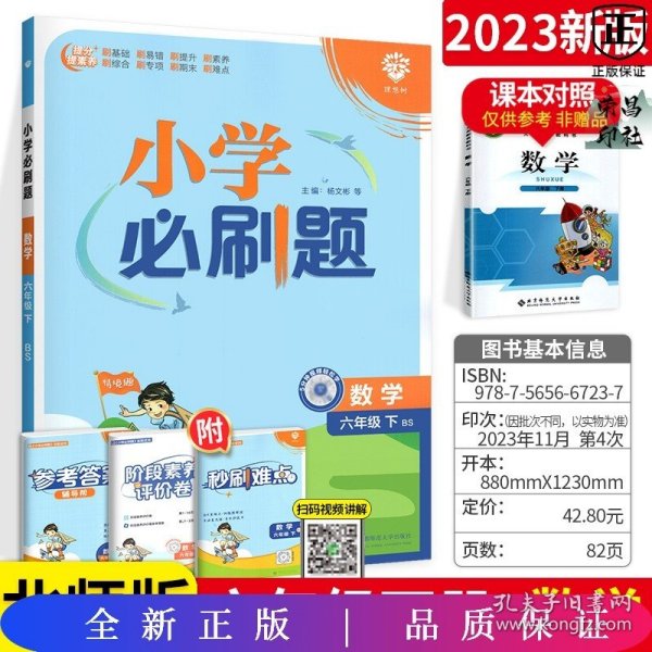 小学必刷题 数学六年级下 BS北师版（配秒刷难点、阶段测评卷）理想树2022版