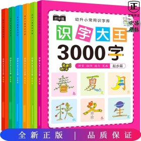 幼儿学前识字大王3000字全套6册 幼小衔接一日一练全套识字教材 幼儿园大班中班小班一年级3-4-5-6岁幼升小看图识字神器儿童启蒙早教认字书