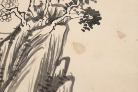 日本回流字画 老字画 佚名 水墨山水图 名家手绘真迹
