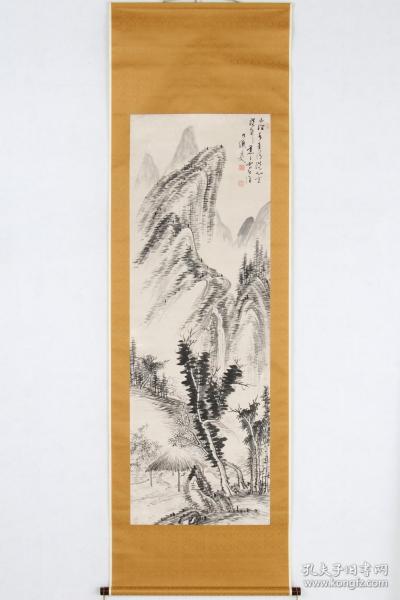 回流字画 手绘真迹 古画 老画 佚名《水墨山水》