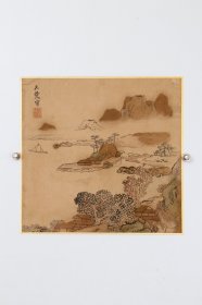 日本回流字画 古笔 佚名 山水小品 手绘真迹名家