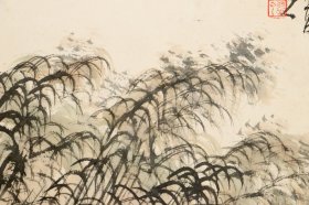 日本回流字画 名家手绘真迹《秋江独钓》小品   小室翠云（1874-1945）日本南画家，日本艺术院会员、帝室技艺员。师从田崎草云。参与创办日本南画会、日本南画院。