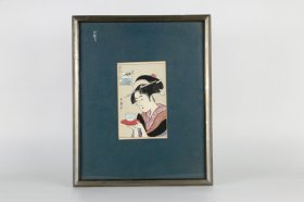 日本回流字画 哥磨笔 浮世绘版画 茶道