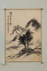 清代字画包老保真 日本回流 老字画真迹手写 1882年 耕云 筆《独坐月为邻》