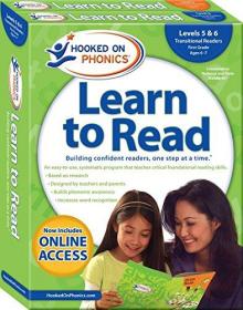现货 Hooked on Phonics Learn to Read - Levels 5&6 Complete: Transitional Readers (First Grade - Ages 6-7)