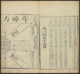 【提供资料信息服务】大清道光二十七年岁次丁未时宪书，钦天监编，清道光钦天监朱墨套印本，1卷22页，线装为1册