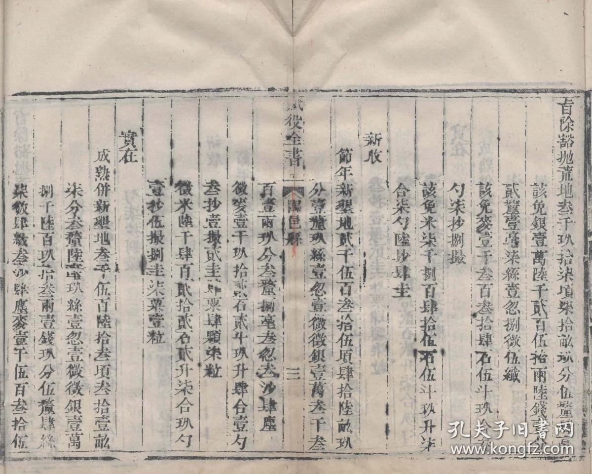 【提供资料信息服务】古籍善本仿真复刻_底本为清光绪间刻本：山东临邑县赋役全书(光绪二十二年分)，线装原书为1册，本店此处销售的为该版本的原大全彩、仿真微喷、宣纸线装本。