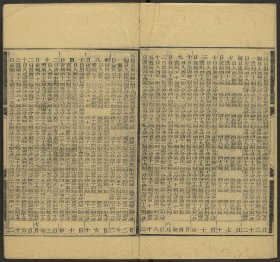 【提供资料信息服务】大清道光十九年岁次己亥时宪书，钦天监编，清道光钦天监朱墨套印本，1卷52页，线装为1册