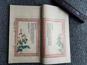 【提供资料信息服务】毛诗品物图考，冈元凤纂辑，橘国雄绘画，含200余幅插图，影清光绪时期彩绘本，艺术微喷，彩色仿真，宣纸线装，全7卷4册，成品尺寸：20*32厘米，大开本，有现货，下单付款后24小时内发货