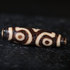 藏传精品宝盖三眼天珠