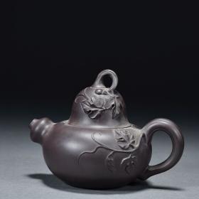 旧藏·紫砂葫芦型茶壶