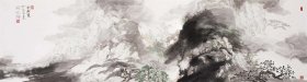 【保真字画，取自画家本人】雷晓辉,六尺对开保真