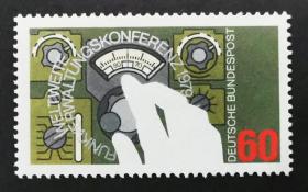 10A德国西德1979年邮票 世界无线电管理大会 通信 1新全 原胶全品