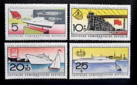 东德1960年邮票4全。化学工人日。新，无胶。