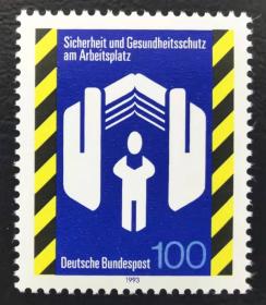 德国1993年邮票 欧洲劳工安全保护年 1全新 2015斯科特目录1.2美元