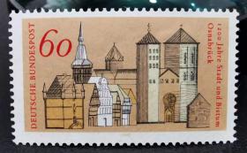 德国西德1980年邮票 奥斯纳布吕克建城1200周年 1全新 原胶全品