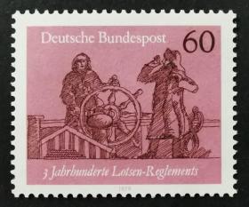 德国西德1979年邮票 领航员规划实施300周年 1全新 原胶全品