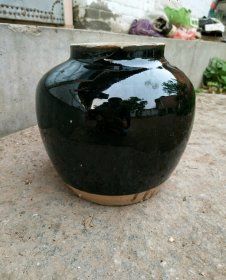 明代黑釉罐子-44