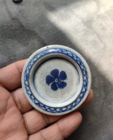 全品青花瓷器盖子，茶壶盖子-72