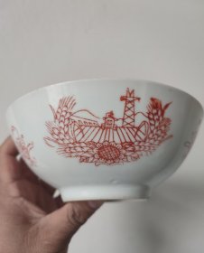 全品粉彩瓷器碗，口径16厘米-14