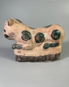 民国磁州窑瓷猫枕-64