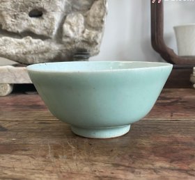 清（道光）豆青釉中号小茶盅-08