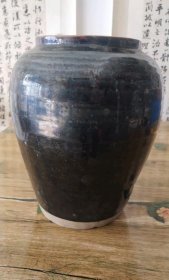 清代黑釉瓷罐-95