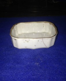 古董古玩收藏瓷器民国白瓷肥皂盒-09