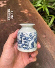 HB4495清中期缠枝莲青花瓶-51