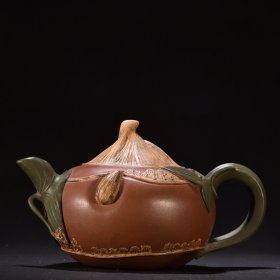 蒋蓉款 紫砂双色老料荸荠茶壶