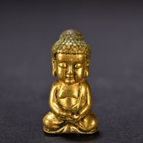 旧藏 铜鎏金 佛祖造像