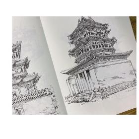 钢笔速写从入门到精通 钢笔画表现技法教程 手绘速写本作品素材风景建筑临摹画册黑白线描景观设计线稿插画师书籍赠案例视频