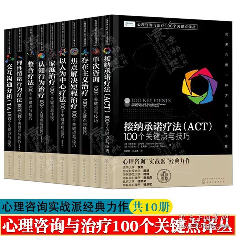 心理咨询与治疗100个关键点译丛完形治疗焦点解决以人为中心整合疗法理性情绪认知行为家庭接纳疗法交互沟通分析心理咨询治疗书籍