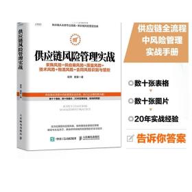 供应链风险管理实战 采购风险 供应商风险 质量风险 技术风险 物流风险 合同风险识别与管控