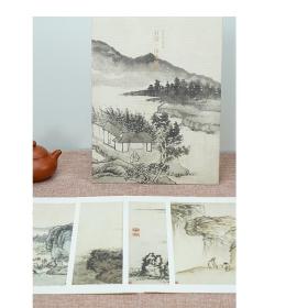 正版 石涛山水图册 甄选10帧清代绘画大师经典山水画作品集 单片装帧高清还原可临摹鉴赏书籍可装饰收藏中国画山水画浙江人美