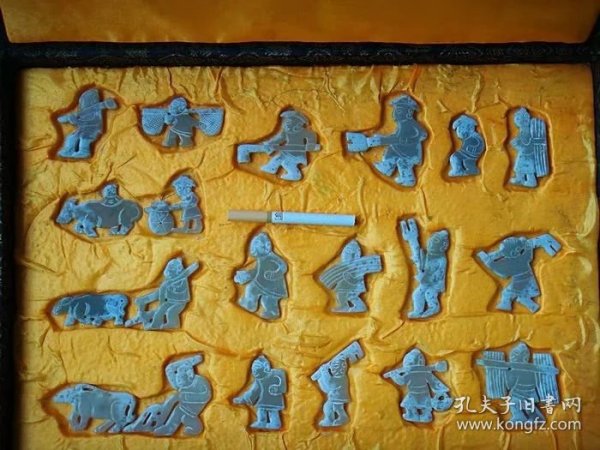 古玉！和田白玉籽料春耕图组合玉佩shc