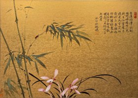 姚媛老师精品花卉 南京白云堂画廊 姚媛花卉58x38cm 硬卡