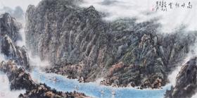 刘越胜老师山水  白云堂画廊  刘越胜山水《高峡烟云》136x68cm