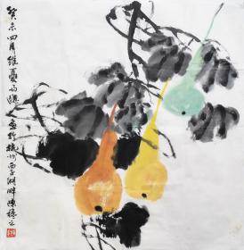 陈穆之老师花鸟  南京白云堂画廊  陈穆之花鸟作品68x68cm