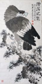 鲍岳廷老师花鸟  南京白云堂  鲍岳廷花鸟《浩荡之气》136x68cm